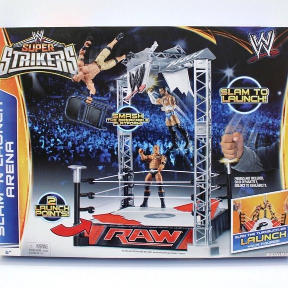 WWE Super Strikers Slam 'N Launch Arena Playset - Picture 1 of 4